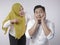 Muslim Couple Having Conflict, Husband Ignoring His Wife Screaming