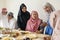 Muslim family having a Ramadan feast