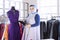 Muslim fashion designer looks confident