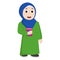 Muslim girl vector