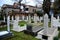 Muslim graveyard tombstones at Mostar Islamic cemetery Bosnia Herzegovina