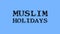 Muslim Holidays smoke text effect sky isolated background