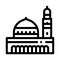 Muslim holy city icon vector outline illustration