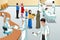 Muslim Hospital Scene Illustration