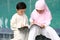 Muslim Kids Reading a Book