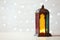 Muslim lamp Fanus and space for design