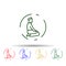 Muslim man prayer julus multi color icon. Simple thin line, outline vector of prayer icons for ui and ux, website or mobile