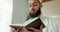 Muslim man, reciting quran and mosque with faith, reading and mindfulness with worship, praise or study. Islamic person