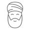 Muslim man thin line icon, ramadan and islam, arabian sign, vector graphics, a linear pattern on a white background, eps