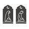 Muslim man and woman making a supplication. Islamic prayer icons