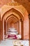 Muslim mosque with carpets and arches beautiful oriental