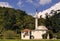 Muslim mosque in mountainous forest region