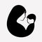 Muslim mother and baby vector symbol