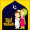 Muslim offering namaaz for Eid