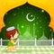 Muslim offering namaaz for Eid