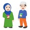 Muslim people vector