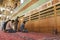 Muslim prays inside Nabawi mosque in Medina, Saudi Arabia.