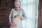 Muslim pregnant woman asian