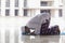 Muslim religious man doing Salat in the mosque