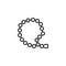 Muslim rosary beads outline icon