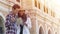 Muslim Tourist Couple at Kuala Lumpur studying a map