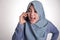 Muslim Woman Argue on Phone