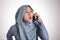 Muslim Woman Argue on Phone