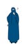 Muslim woman in burqa nodding her head in question