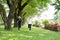 muslim woman friend jogging together and wear a mask