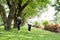 muslim woman friend jogging together and wear a mask