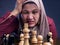 Muslim Woman Gets Confused When Playing Chess