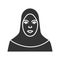 Muslim woman glyph icon