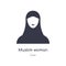 muslim woman icon. isolated muslim woman icon vector illustration from user collection. editable sing symbol can be use for web