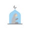 Muslim woman praying mosque icon. Simple color vector elements of islam icons for ui and ux, website or mobile application