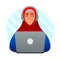 Muslim Woman Profession Icon