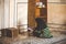 Muslim Woman Reading Holy Quran in the Indian mosque. Scripture study. A historical reading of the sacred books. a Muslim woman in