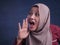 Muslim Woman Shouting and Yelling