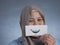 Muslim Woman With Smile Card