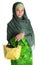 Muslim Woman With Yellow Handbag II