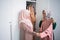 Muslim women entrepreneurs show off new robes to consumers