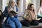 Muslim women reading Quran in the mosque