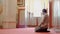 Muslim young male praying in mosque