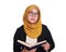 Muslimah Businesswoman Holding a Book