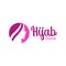 Muslimah female in hijab , woman beauty in hijab logo design, vector illustration