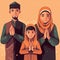 a muslims family 2d image icon