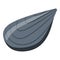 Mussel clam icon, isometric style