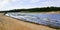 Mussel farm on France Atlantic coast sea in Talmont France