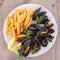 Mussel and french fries