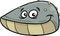 Mussel mollusk cartoon illustration