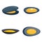 Mussels icons set, flat style